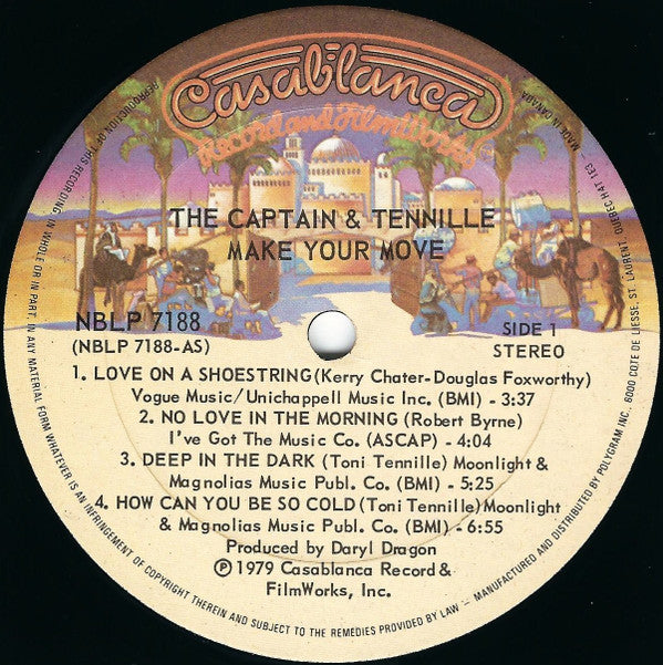 Captain & Tennille* : Make Your Move (LP, Album)