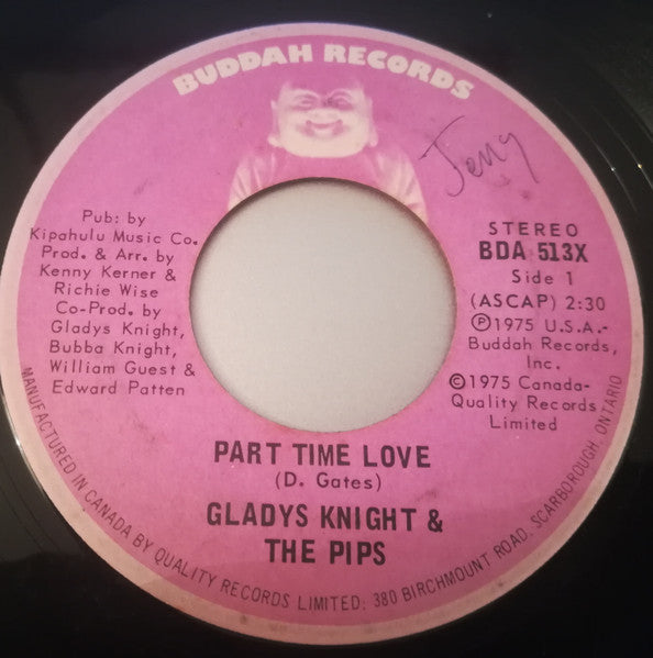 Gladys Knight And The Pips : Part Time Love (7")