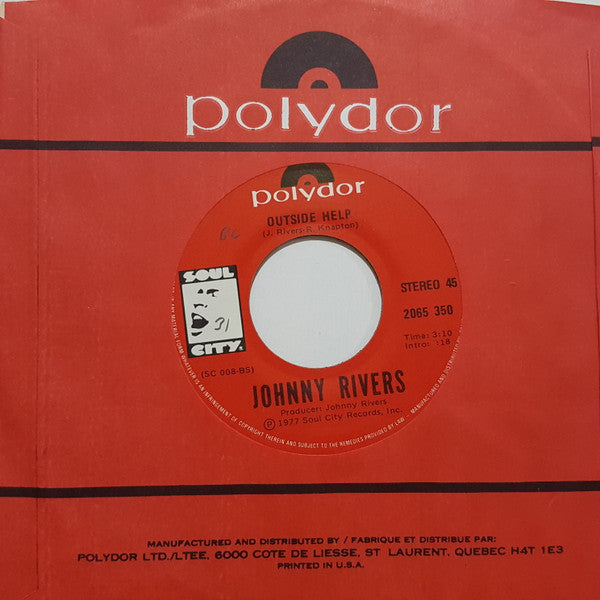 Johnny Rivers : Swayin' To The Music (Slow Dancin') (7", Single)