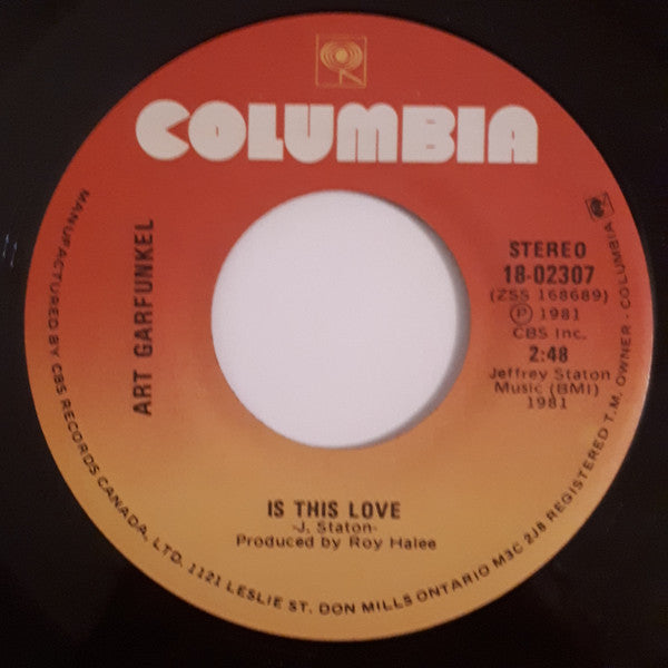 Art Garfunkel : A Heart In New York (7", Single)
