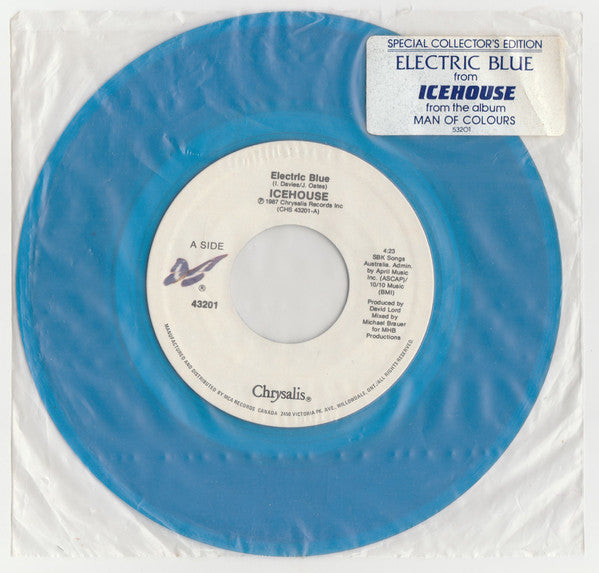 Icehouse : Electric Blue (7", Single, S/Edition, Blu)