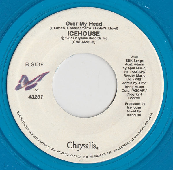 Icehouse : Electric Blue (7", Single, S/Edition, Blu)