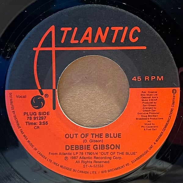 Debbie Gibson : Out Of The Blue (7", Single)