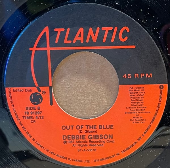 Debbie Gibson : Out Of The Blue (7", Single)