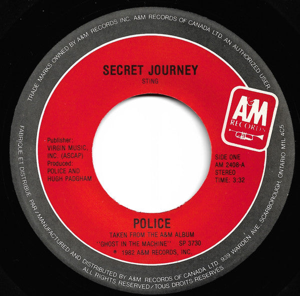 Police* : Secret Journey (7", Single)
