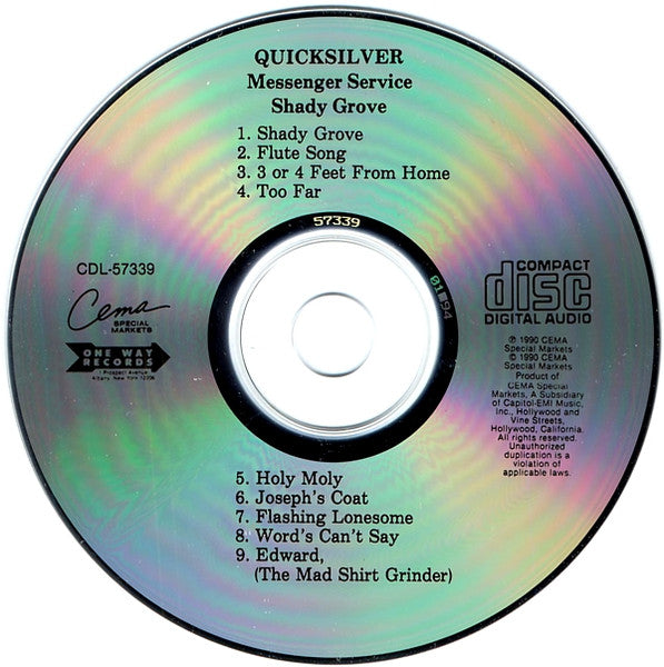 Quicksilver Messenger Service : Shady Grove (CD, Album, RE)