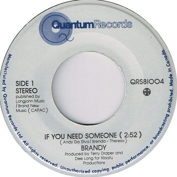 Brandy (8) : If You Need Someone / Good Ole Days (7", Single)