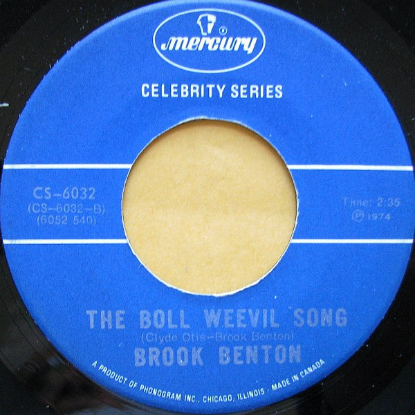 Brook Benton : Fools Rush In / The Boll Weevil Song (7")