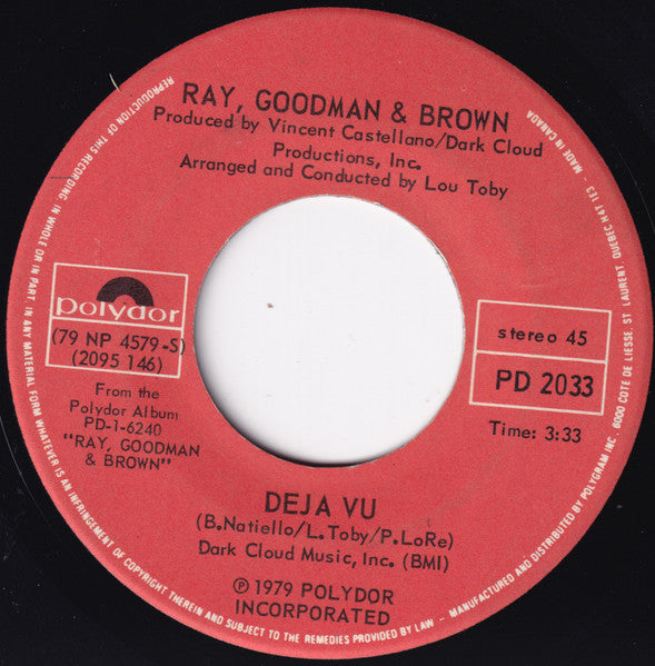 Ray, Goodman & Brown : Special Lady (7")