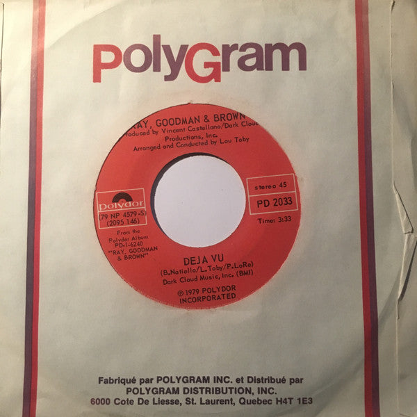 Ray, Goodman & Brown : Special Lady (7")