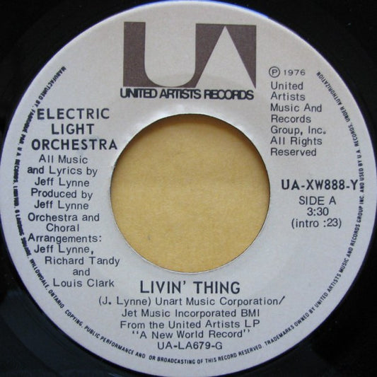 Electric Light Orchestra : Livin' Thing (7", Single)