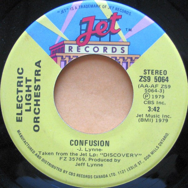 Electric Light Orchestra : Confusion (7", Single)