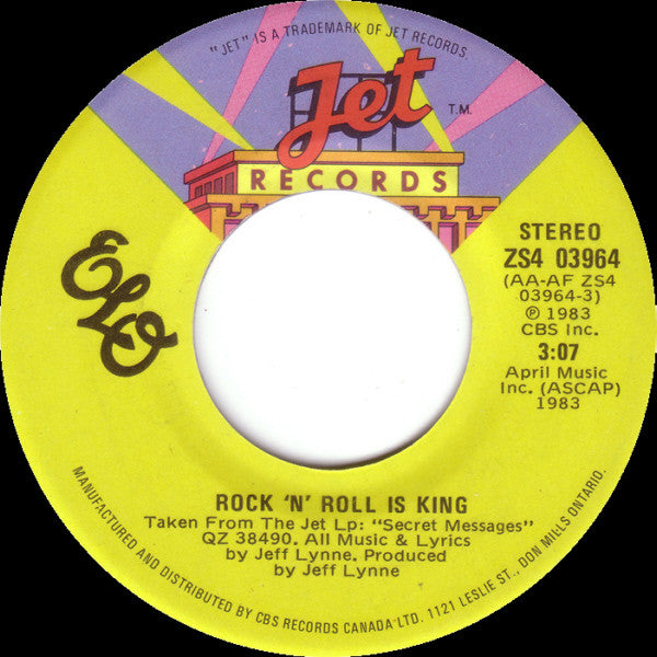 Electric Light Orchestra : Rock 'N' Roll Is King (7", Single)