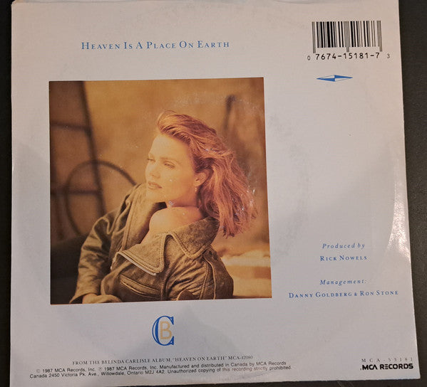 Belinda Carlisle : Heaven Is A Place On Earth (7", Single)
