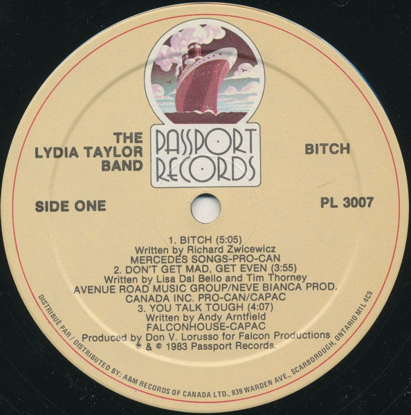 The Lydia Taylor Band : Bitch (LP, Album)