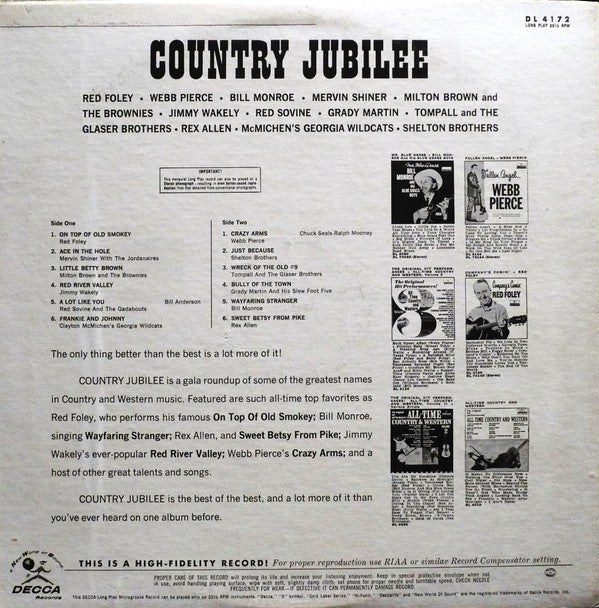 Various : Country Jubilee (LP, Comp, Mono)