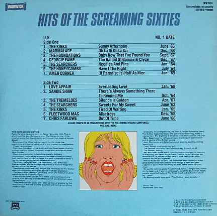 Various : Hits Of The Screaming Sixties 14 Original No One U.K. Hits (LP, Comp, Mono)