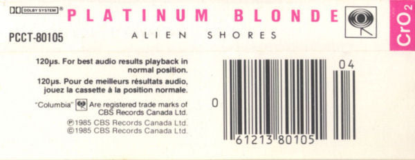 Platinum Blonde : Alien Shores (Cass, Album, Dol)