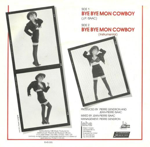 Mitsou : Bye Bye Mon Cowboy (7", Single)