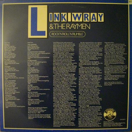 Link Wray And His Ray Men : Rock 'N' Roll 'N' Rumble (LP, Comp, Mono, RE)