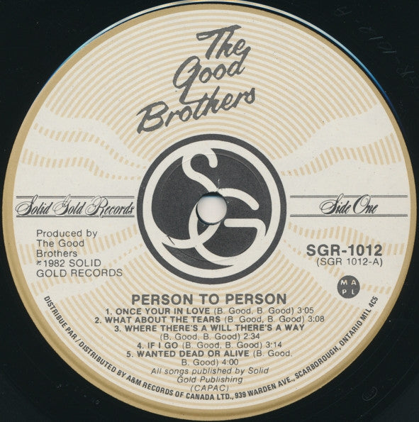 The Good Brothers (2) : Person To Person (LP, Album)