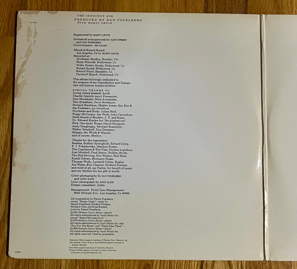 Dan Fogelberg : The Innocent Age (2xLP, Album, Gat)