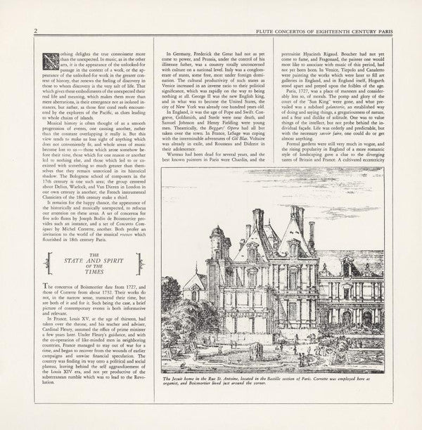 Jean-Pierre Rampal, Joseph Bodin De Boismortier, Michel Corrette : Flute Concertos Of Eighteenth Century Paris (LP, Mono)