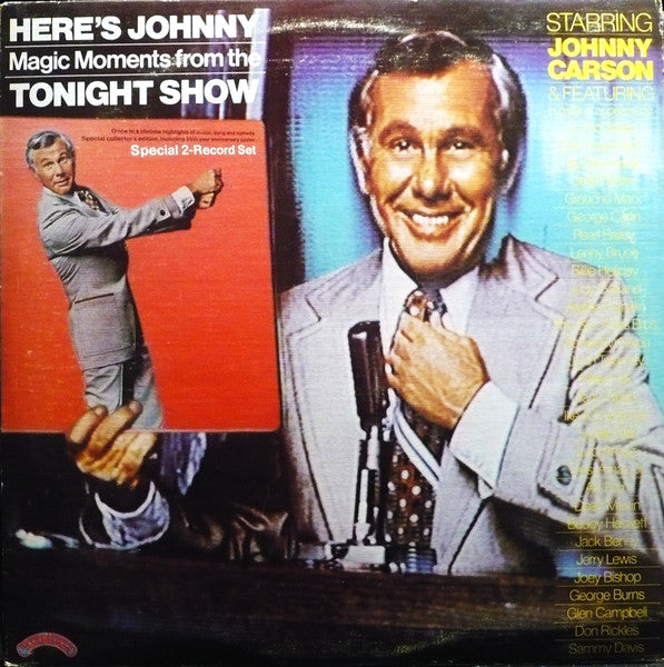 Johnny Carson : Here's Johnny.... Magic Moments From The Tonight Show (2xLP, Album)
