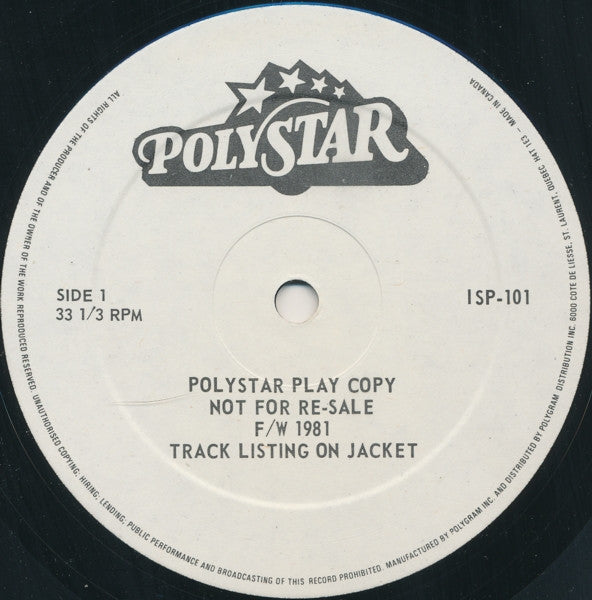 Various : In Store Play Copy - Fall/Winter 1981 - Starburst Collection (LP, Smplr)
