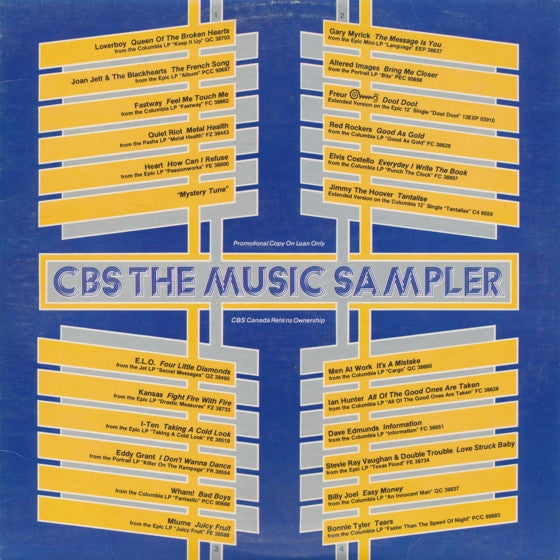 Various : CBS The Music Sampler -  Volume 2 (2xLP, Promo, Smplr)