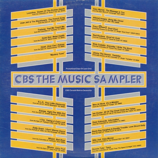 Various : CBS The Music Sampler -  Volume 2 (2xLP, Promo, Smplr)