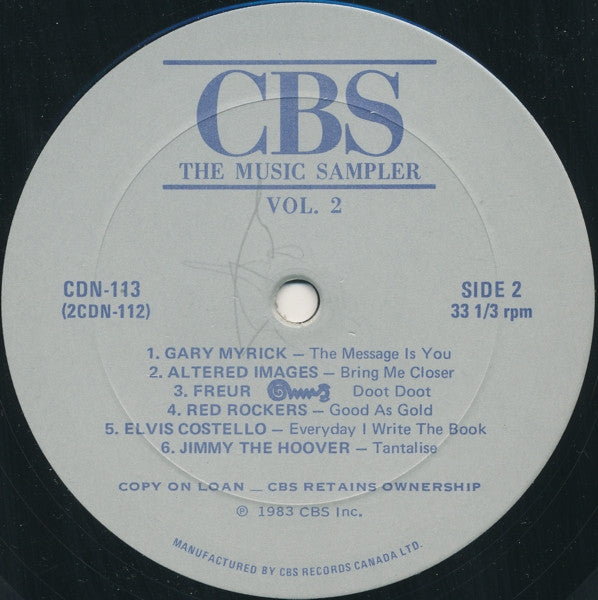 Various : CBS The Music Sampler -  Volume 2 (2xLP, Promo, Smplr)