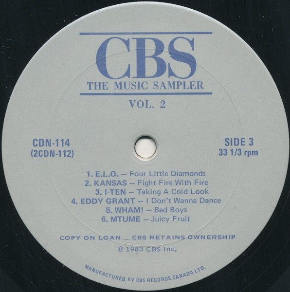 Various : CBS The Music Sampler -  Volume 2 (2xLP, Promo, Smplr)