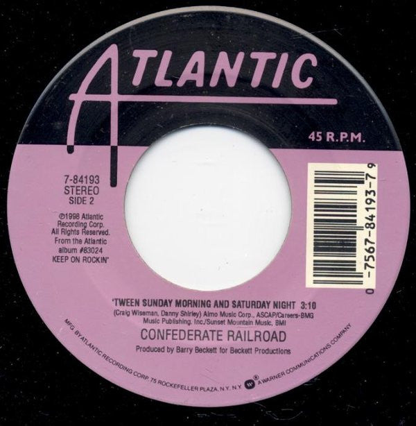 Confederate Railroad : Keep On Rockin' (7")