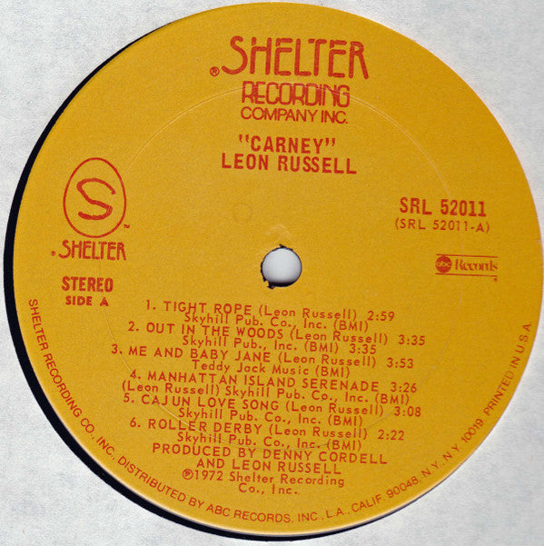 Leon Russell : Carney (LP, Album, RE, San)