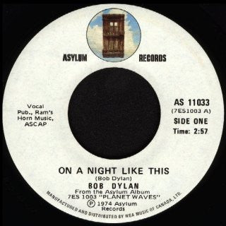 Bob Dylan : On A Night Like This / You Angel You (7", Single)