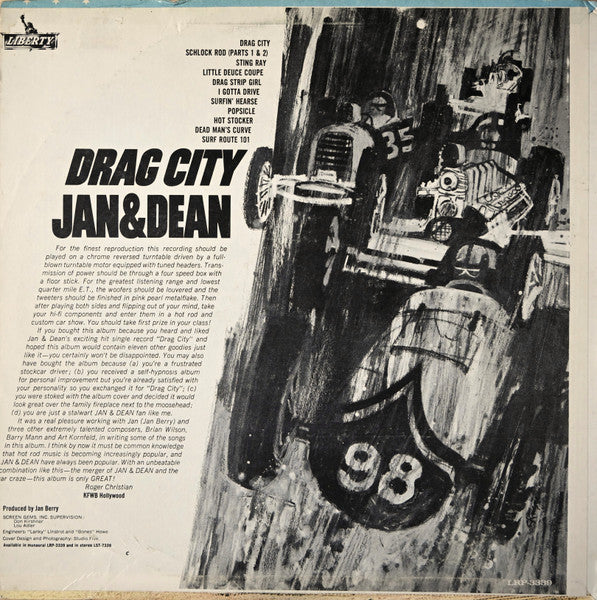 Jan & Dean : Drag City (LP, Album, Mono)