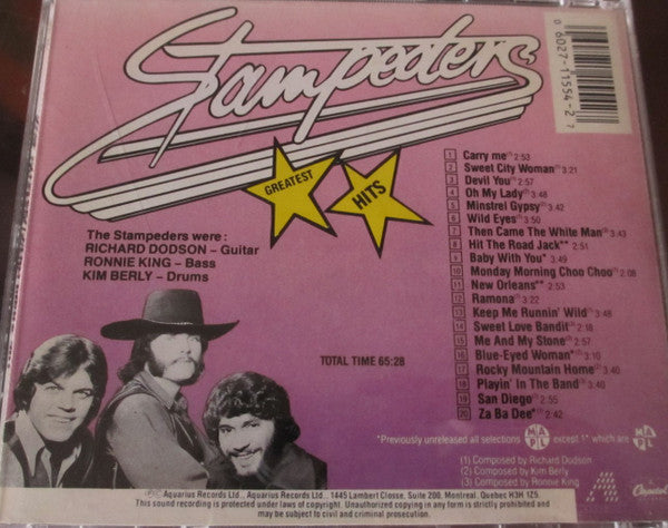 The Stampeders : Over 60 Minutes With...The Stampeders  (CD, Comp)