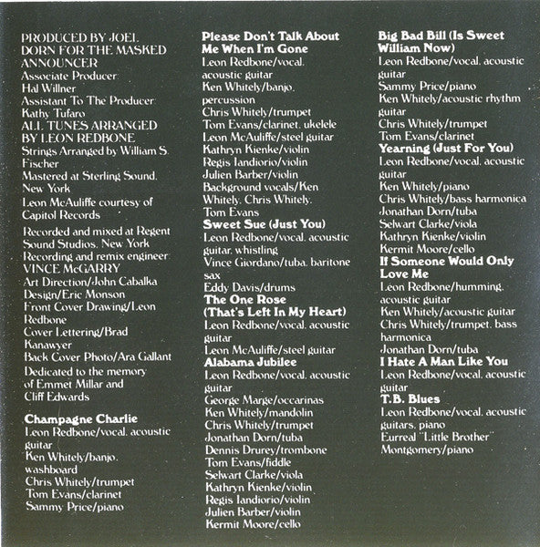 Leon Redbone : Champagne Charlie (CD, Album, RE, RP)