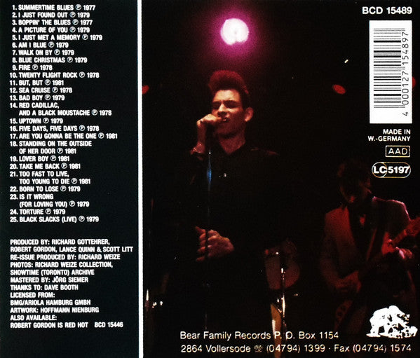 Robert Gordon (2) : Black Slacks (CD, Comp, Pil)