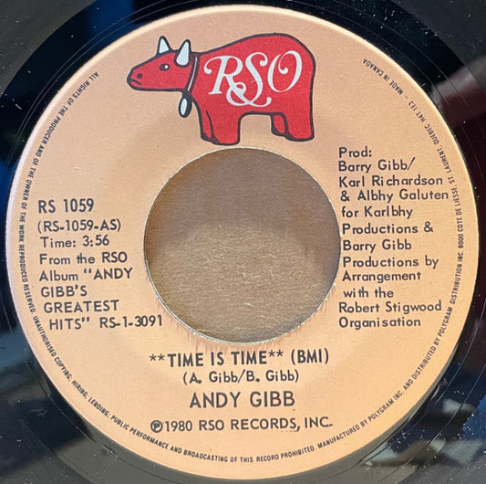 Andy Gibb : Time Is Time (7", Single)