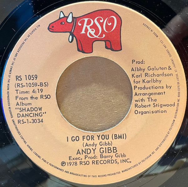 Andy Gibb : Time Is Time (7", Single)