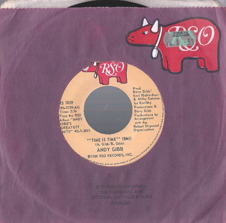 Andy Gibb : Time Is Time (7", Single)