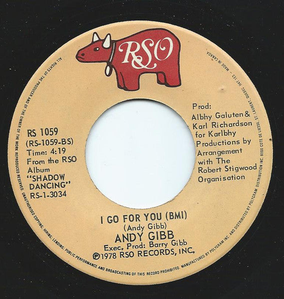 Andy Gibb : Time Is Time (7", Single)
