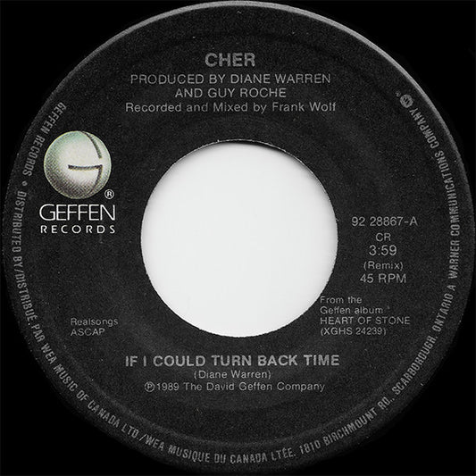 Cher : If I Could Turn Back Time (7", Single)