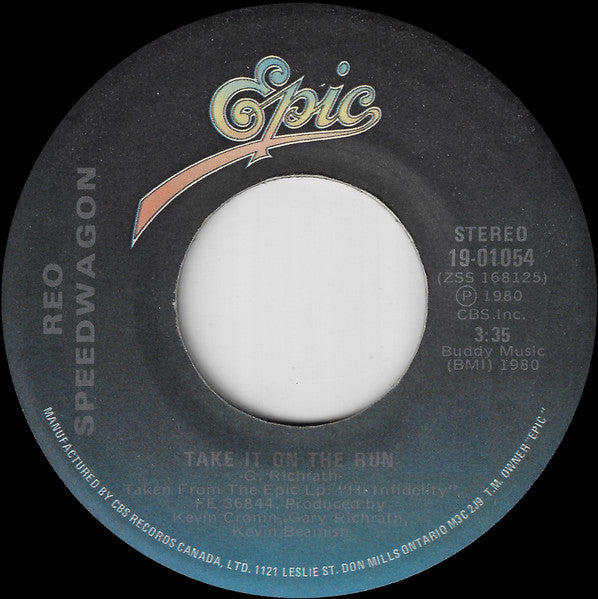 REO Speedwagon : Take It On The Run (7", Single)