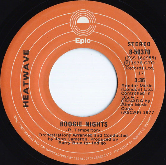 Heatwave : Boogie Nights (7", Single)