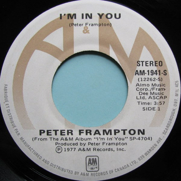 Peter Frampton : I'm In You (7", Single)