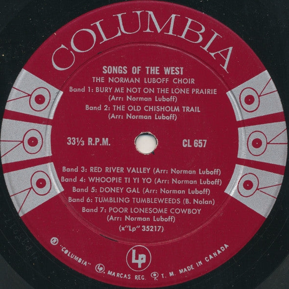 Norman Luboff Choir : Songs Of The West (LP, Album)