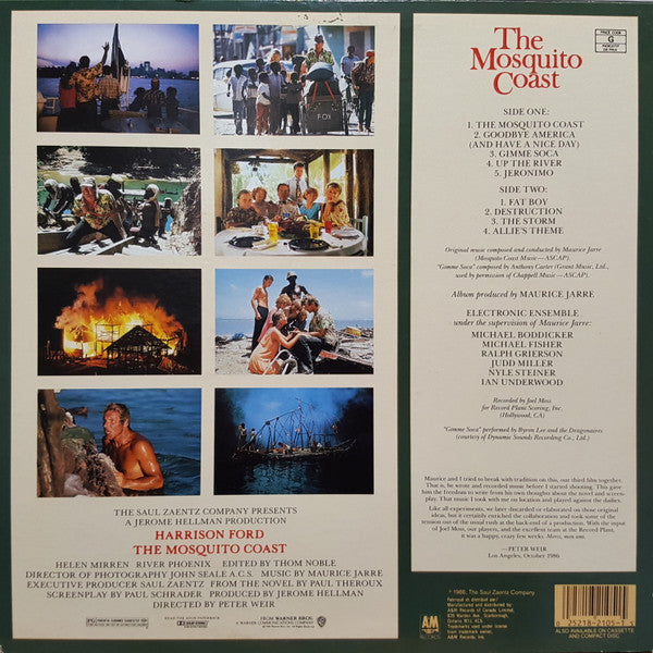 Maurice Jarre : The Mosquito Coast (Original Soundtrack Recording) (LP, Album)